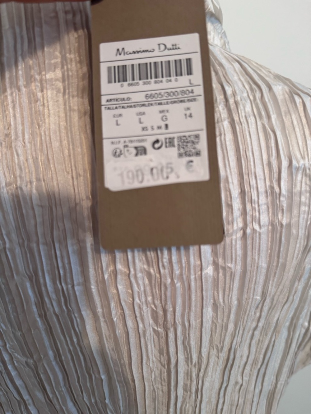 Massimo Dutti Champagne Pleated Blouse - Picture 8 of 8
